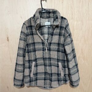 Abercrombie & Fitch Plaid Teddy Jacket